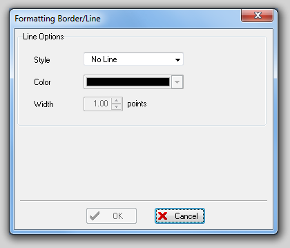 图 8.31  Formatting Border/Line Dialog (格式化边框/线条对话框)